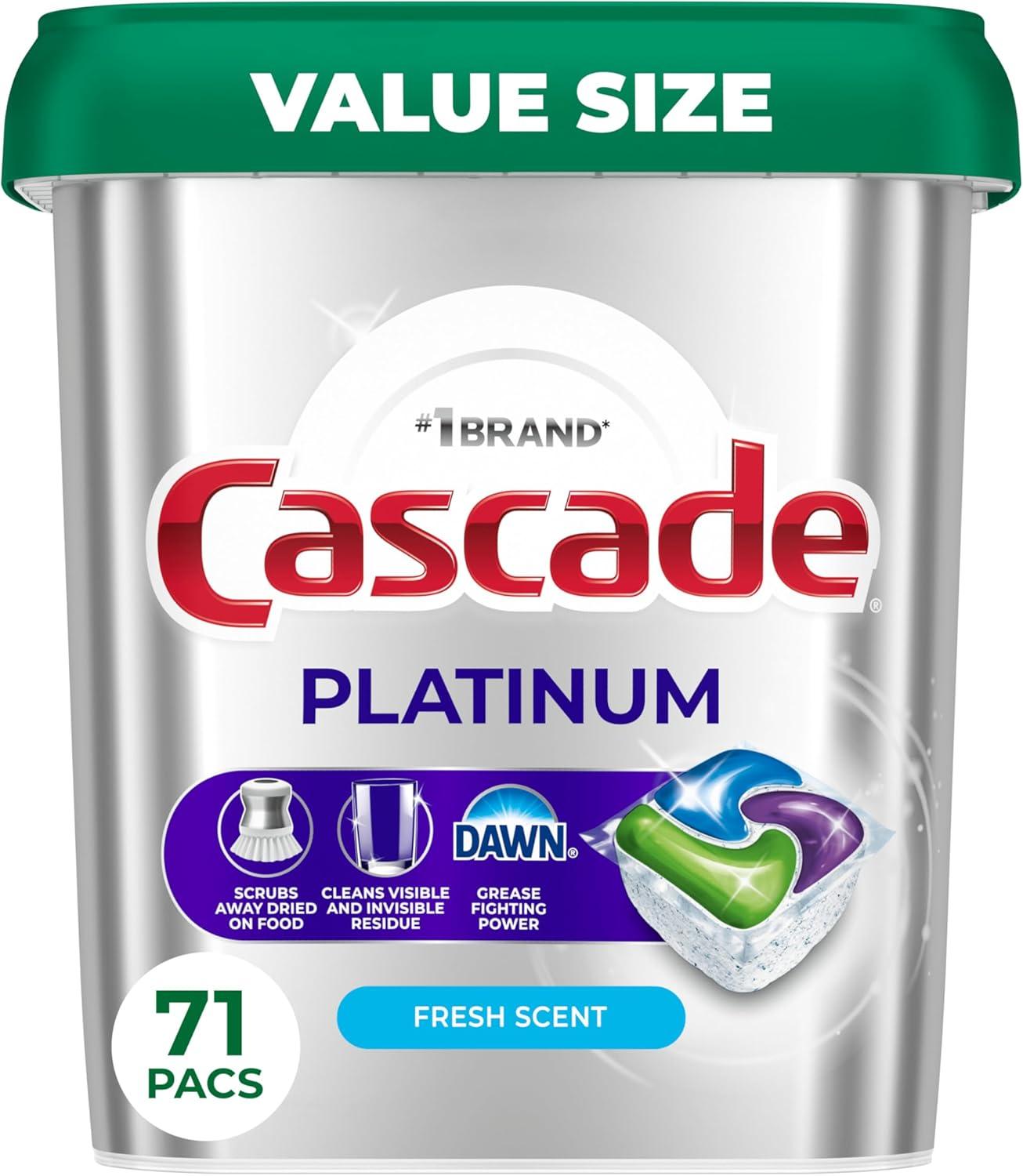 Best Dishwasher – Cascade Platinum Dishwasher Pods, Fresh, 71 Count Review