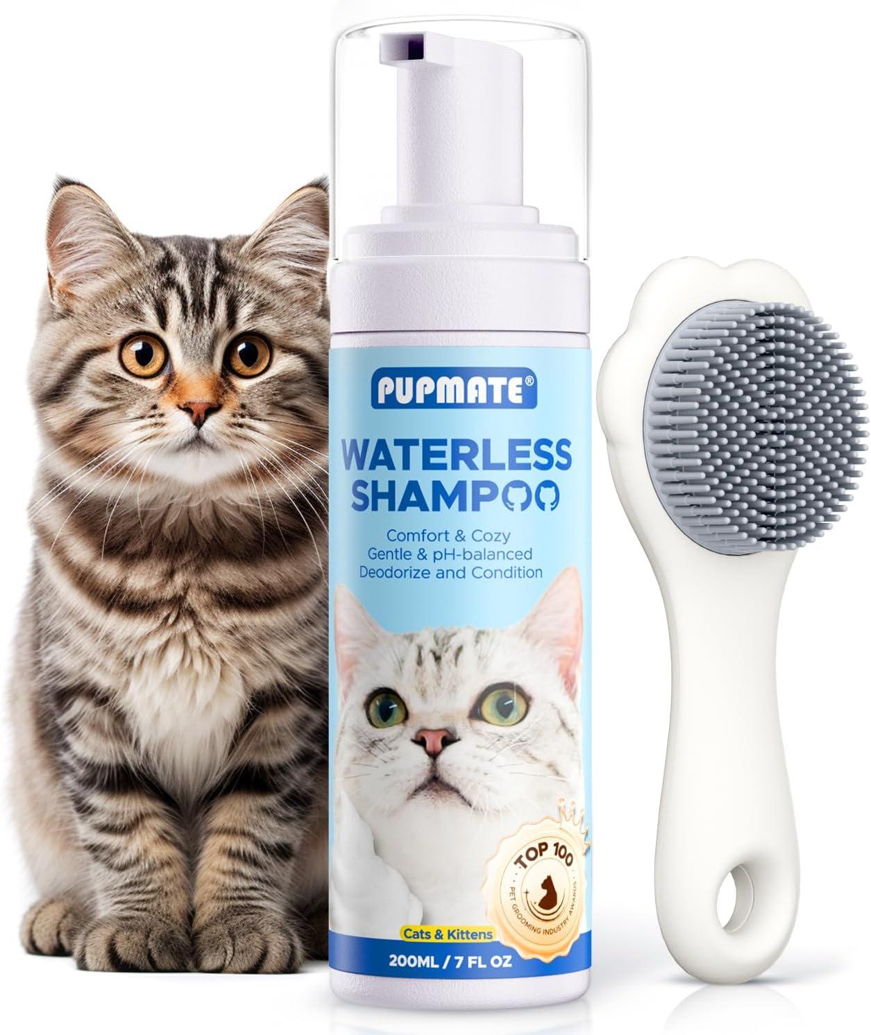 Best Cat Shampoo – Waterless Formula with Brush for Quick Cleans Review