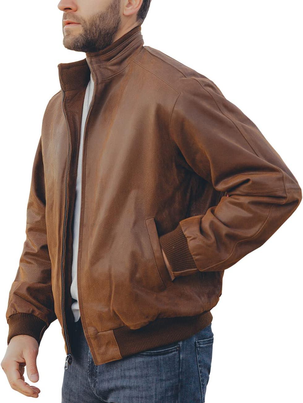 Best Menβs Leather Jacket β FLAVOR Real Leather Bomber Review