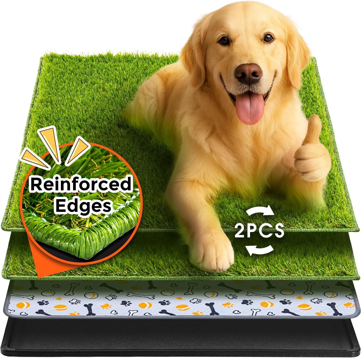 Best Dog Potty Pad – Hompet Dog Grass Pad with Tray Large Review