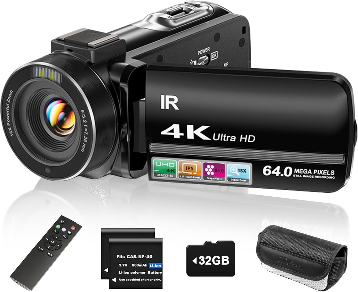 Best Electronics – 4K Video Camera Camcorder UHD 64MP Review