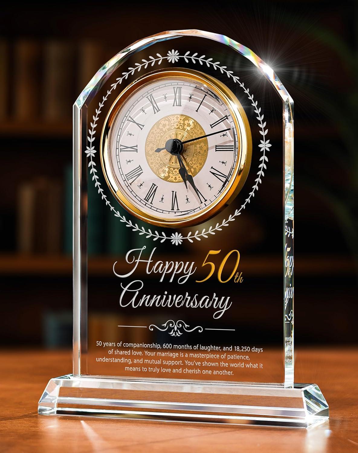 Best Home & Kitchen – 50th Wedding Anniversary Crystal Quartz Clock Review