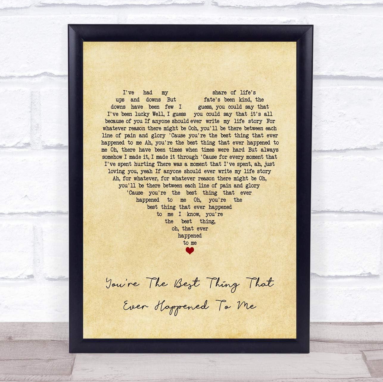 Best Home Decor – You’re The Best Thing That Ever Happened to Me Song Lyric Print Review