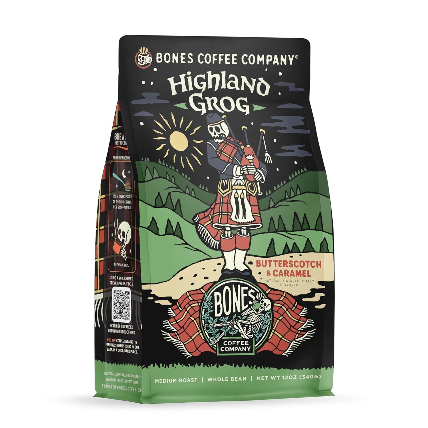 Best Flavored Coffee – Bones Coffee Company Highland Grog Review