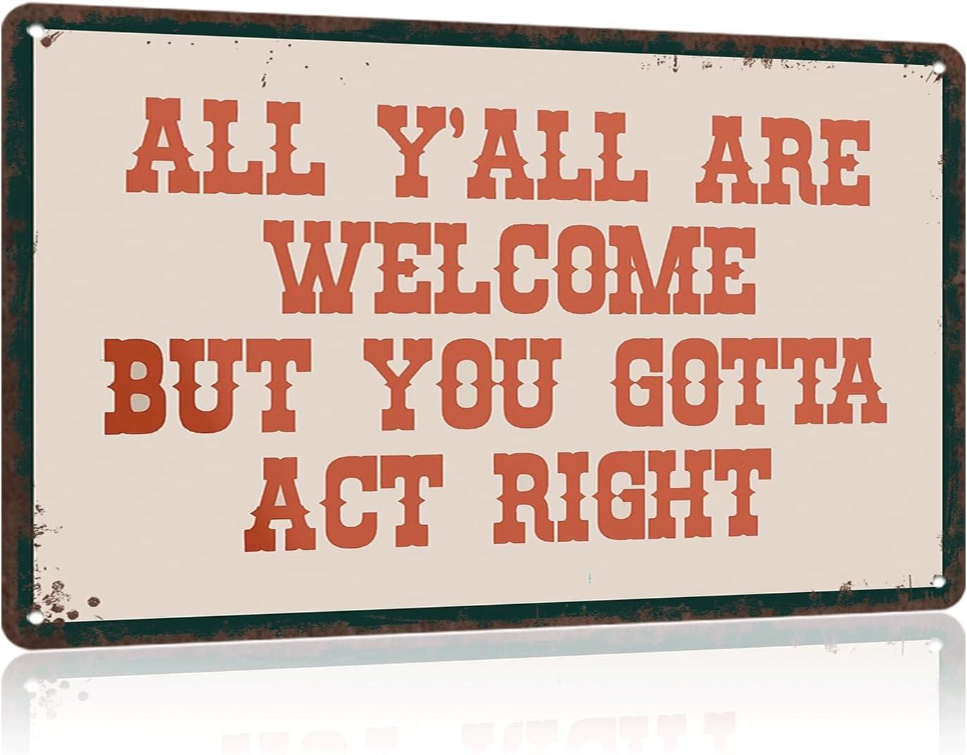 Best Home Decor – Vintage All Y’All Are Welcome Metal Sign Review