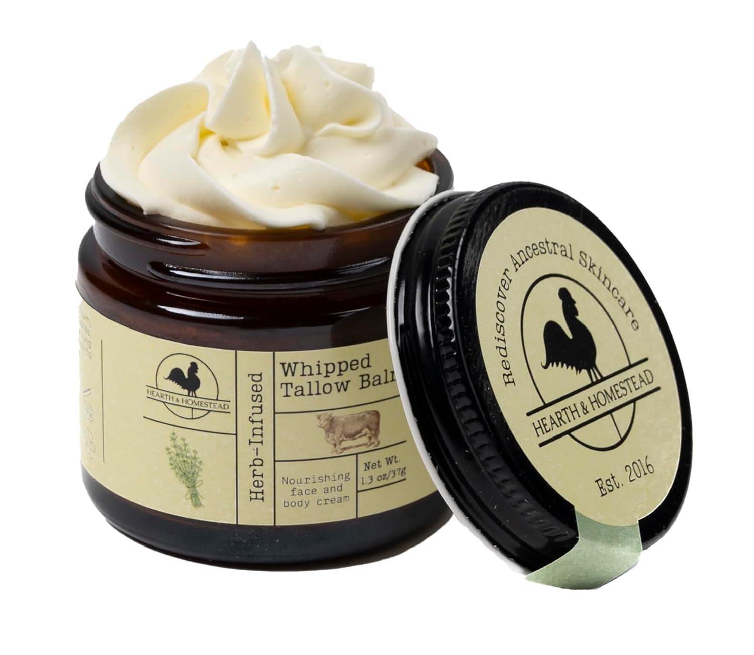 Best Moisturizer – Hearth and Homestead: Handmade Whipped Tallow Balm (Unscented/Herb-Infused) – 1.3 oz Review