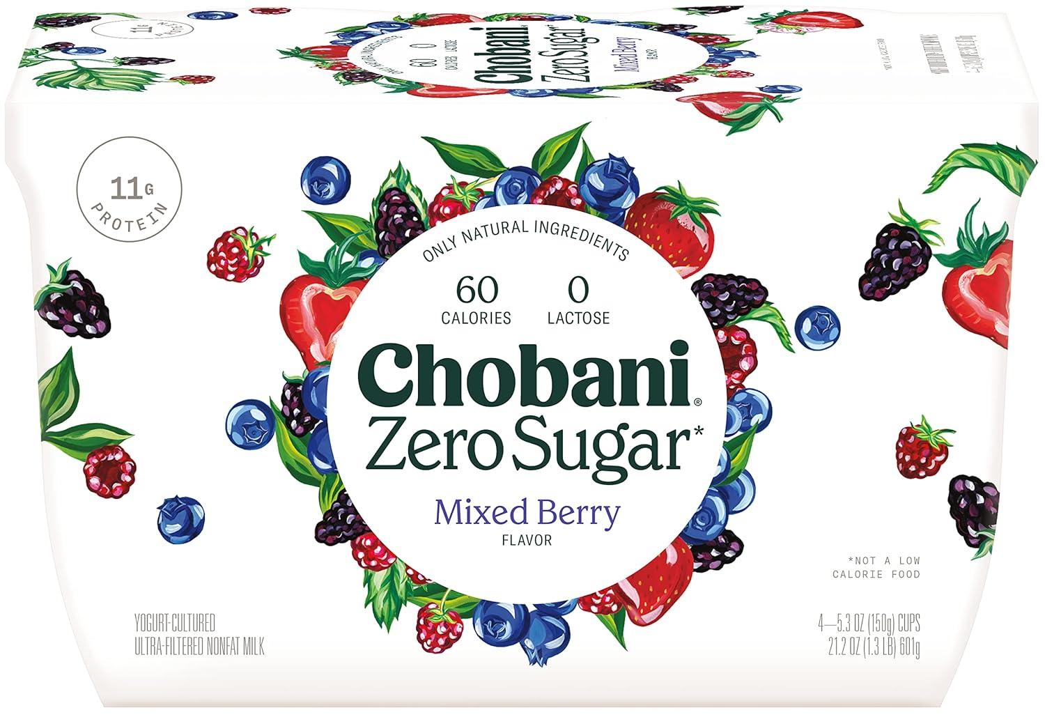 Best Yogurt – Chobani® Zero Sugar* Mixed Berry 5.3oz 4-pack Review