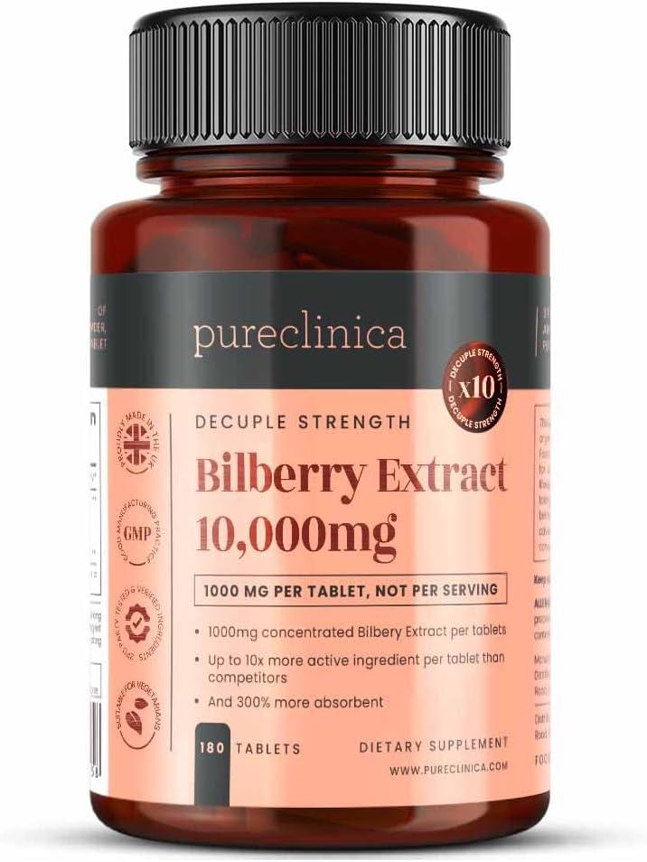 Best Health Supplement – pureclinica Bilberry Extract 10,000mg Review