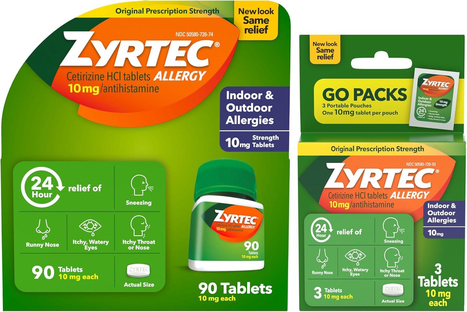 Best Allergy Relief – Zyrtec 24 Hour Allergy Tablets Review