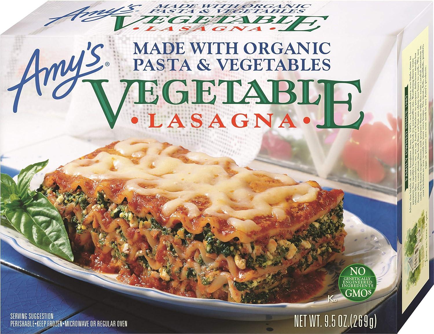 Best Frozen Meal – Amy’s Vegetable Lasagna with Organic Cheese Review