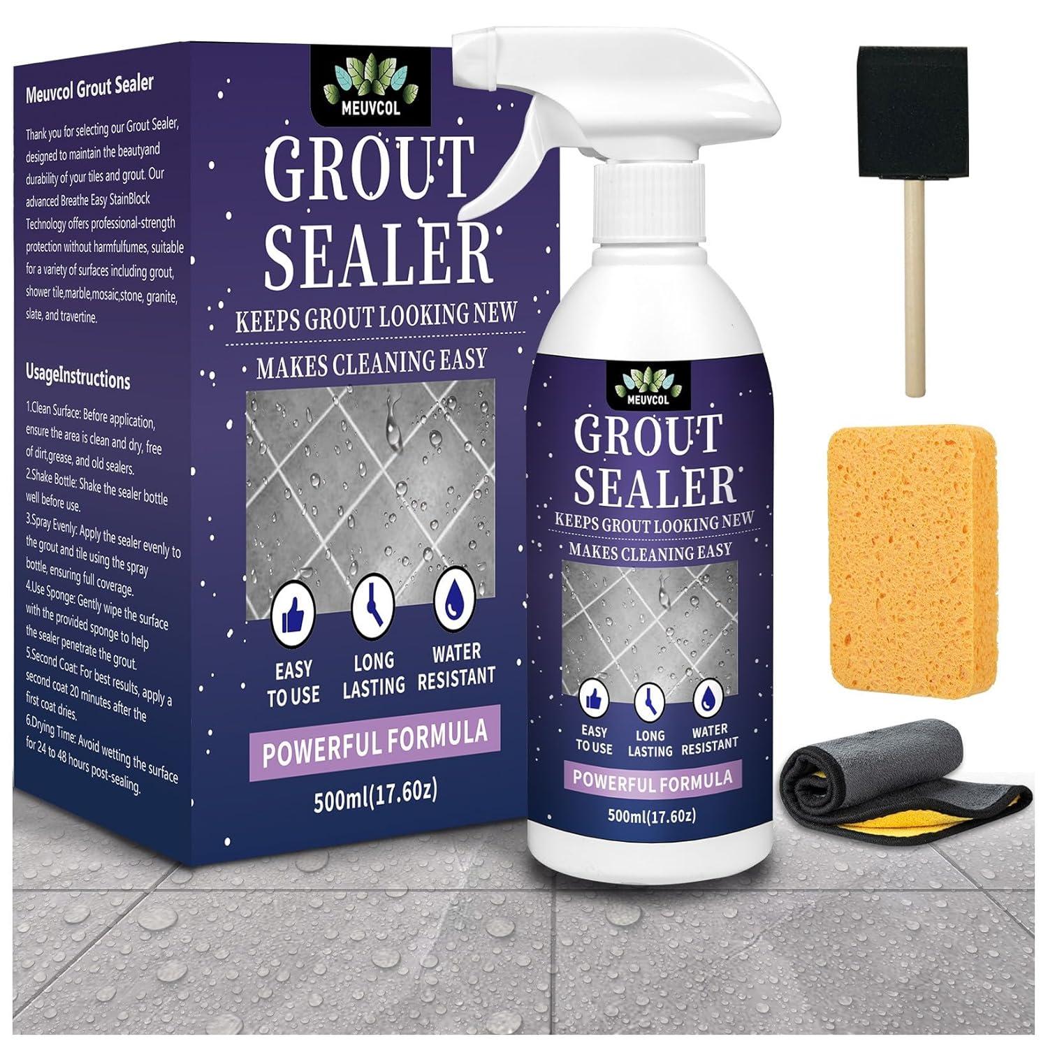 Best Grout Sealer – Meuvcol Grout Sealer,17.6 OZ Waterproof Review