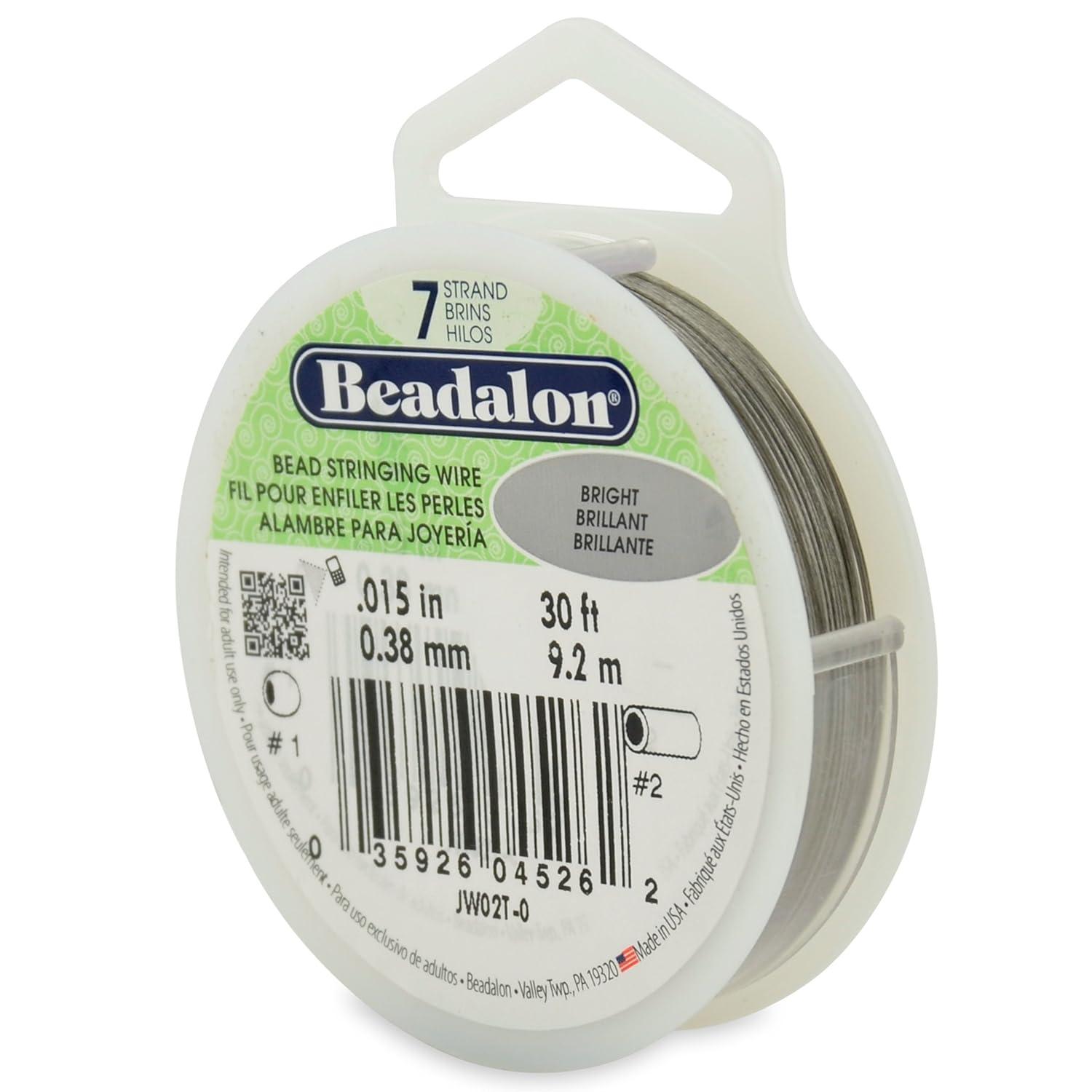 Best Jewelry Wire – Beadalon 7 Strand Stainless Steel Bead Stringing Wire, .015 in / 0.38 mm, Bright, 30 ft / 9.2 m Review