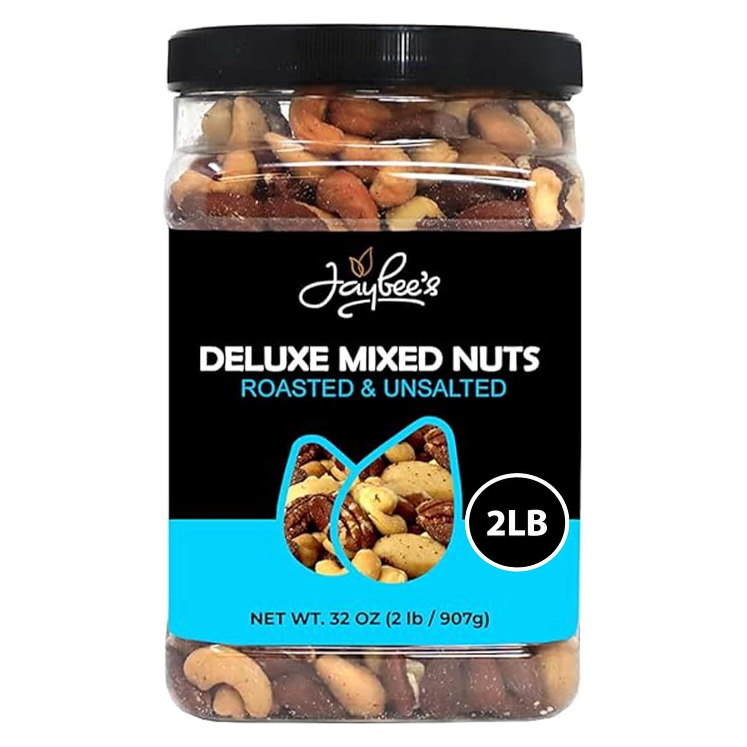 Best Mixed Nuts – Jaybee’s Unsalted Deluxe Nut Mix | 32 oz Review