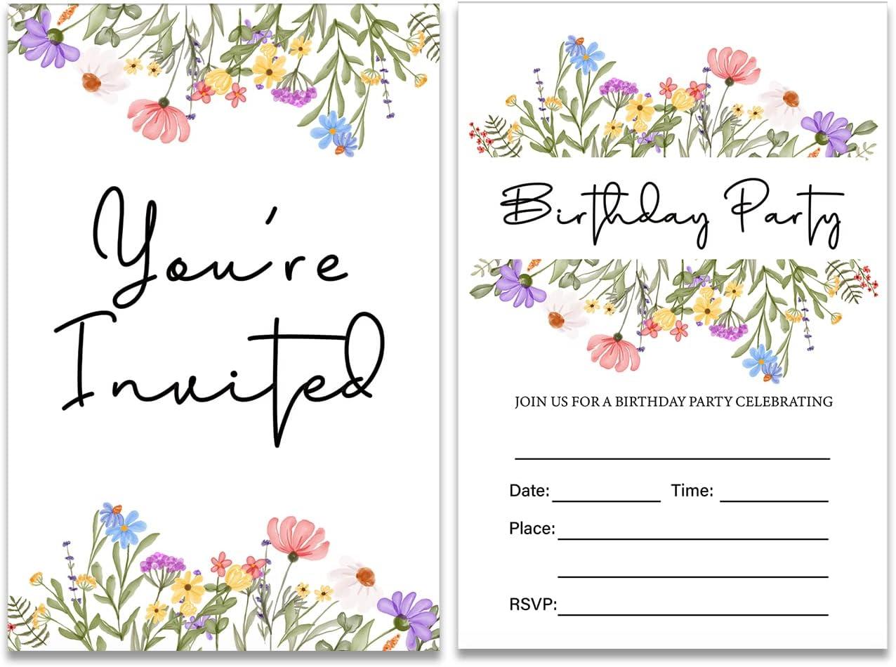 Best Party Invitations – Soiceu Wildflower Birthday Invites Review