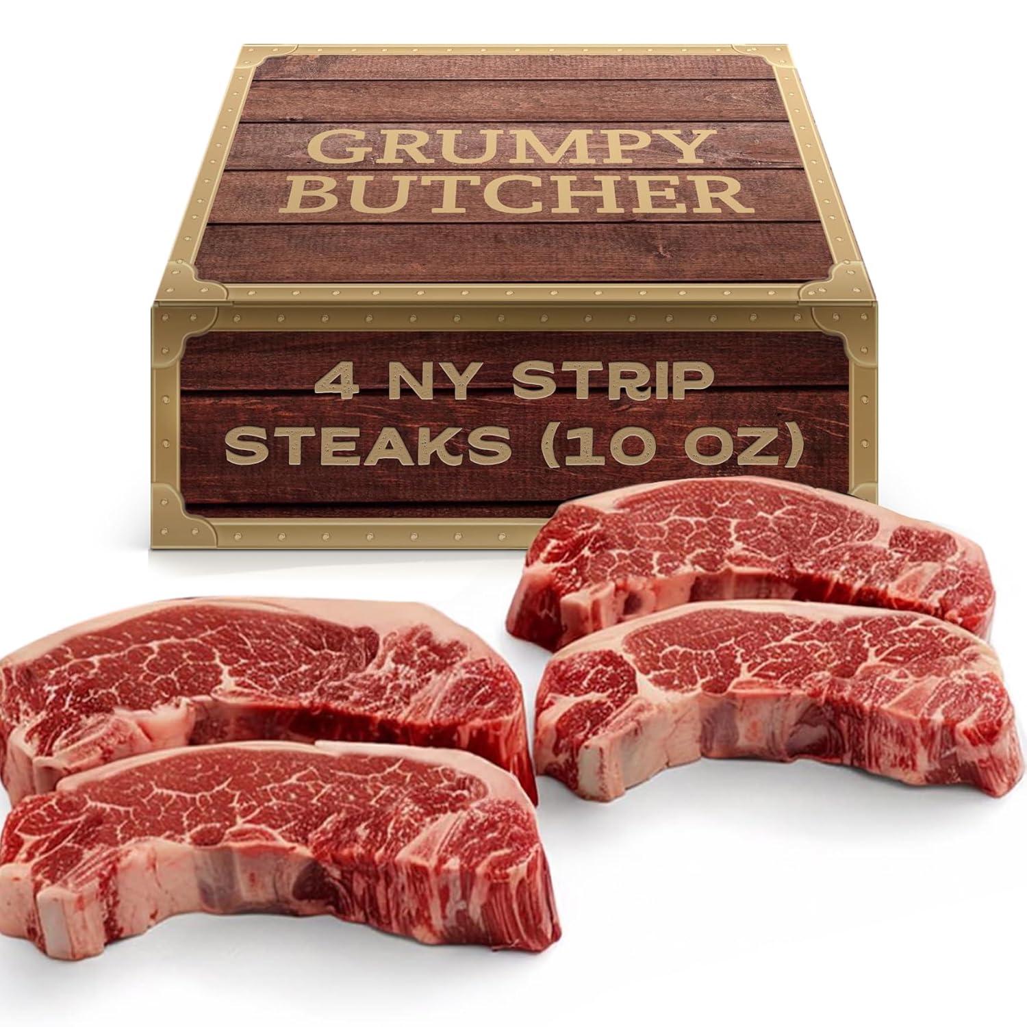 Best Beef – Grumpy Butcher New York Strip Steaks, 10 Ounce Review