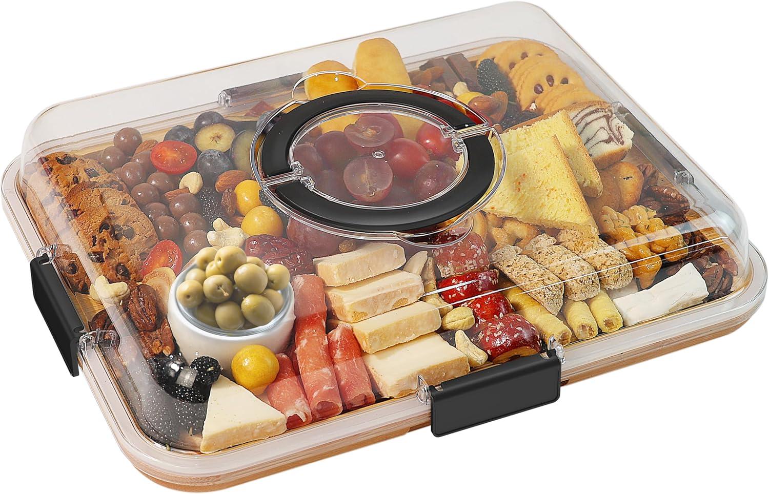 Best Charcuterie Board – Renmxj Clear Lid Travel Cheese Board Review