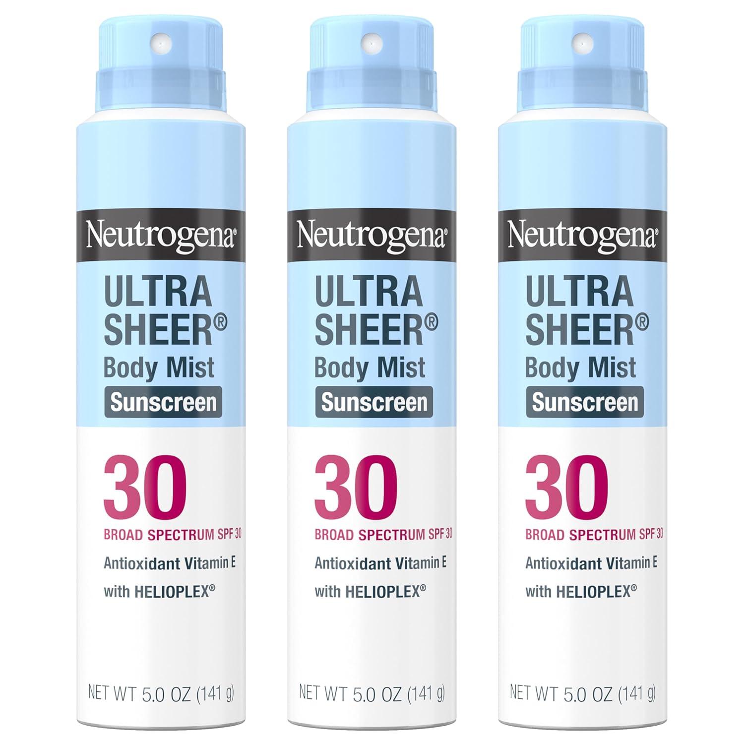 Best Sunscreen – Neutrogena Ultra Sheer Body Mist SPF 30 Review
