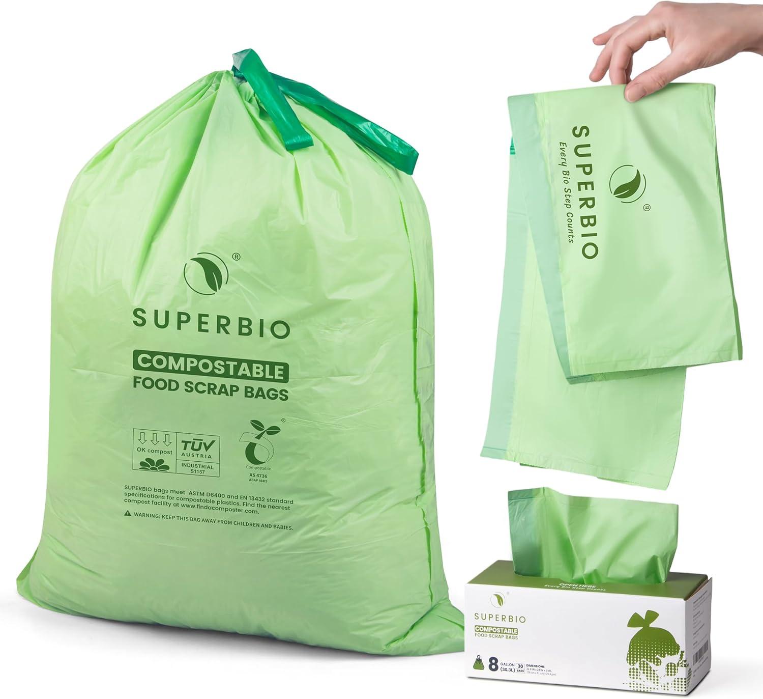 Best Kitchen Waste Bags – SUPERBIO 8 Gallon Compostable Review