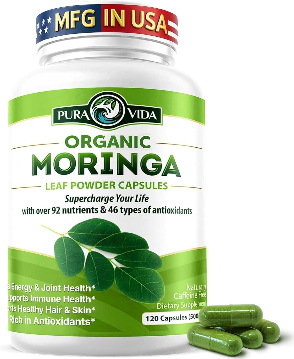 Best Moringa Capsules – PURA VIDA Moringa Organic 120ct Review
