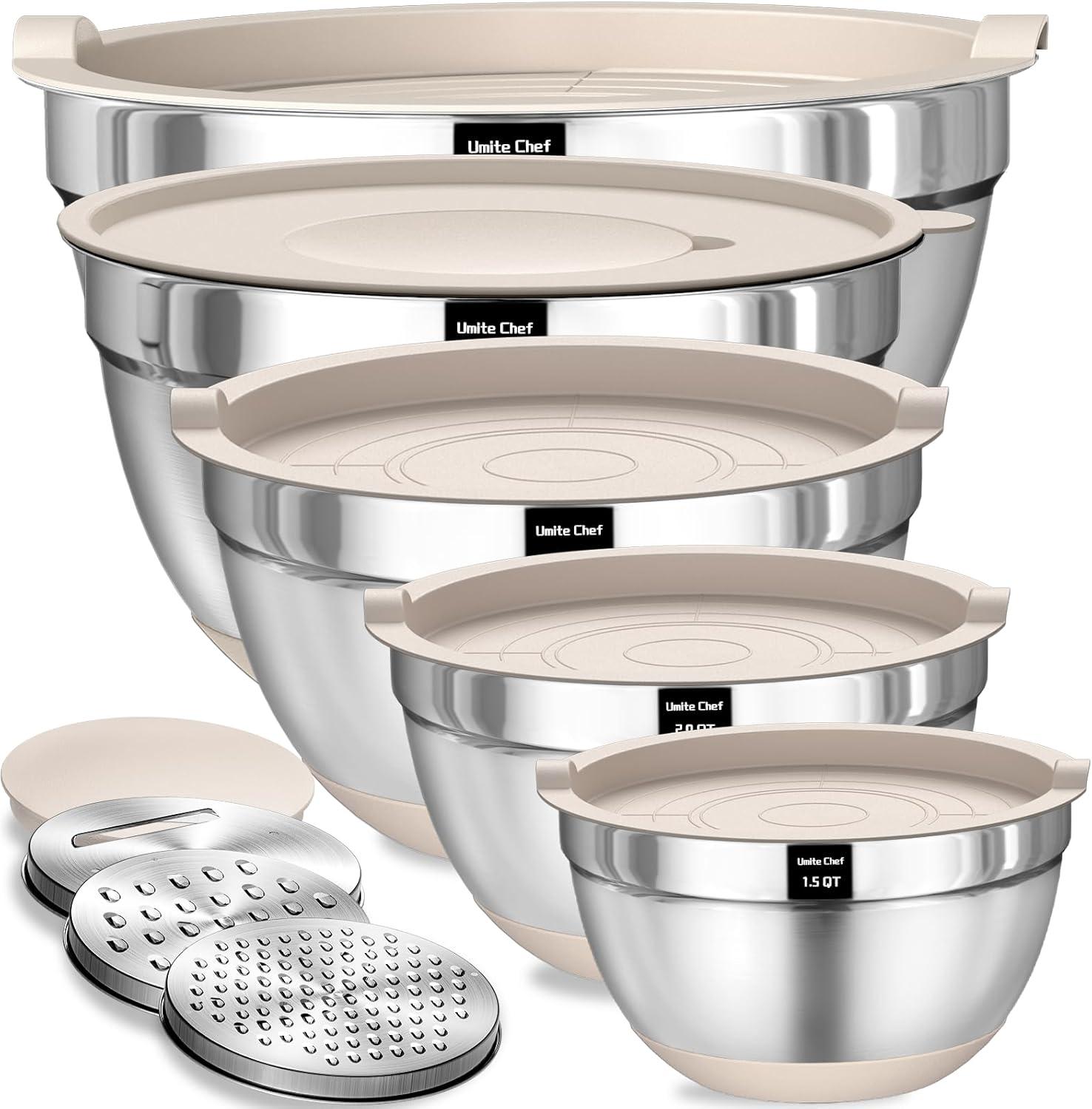 Best Mixing Bowls – Umite Chef Mixing Bowls with Airtight Lids Set Review