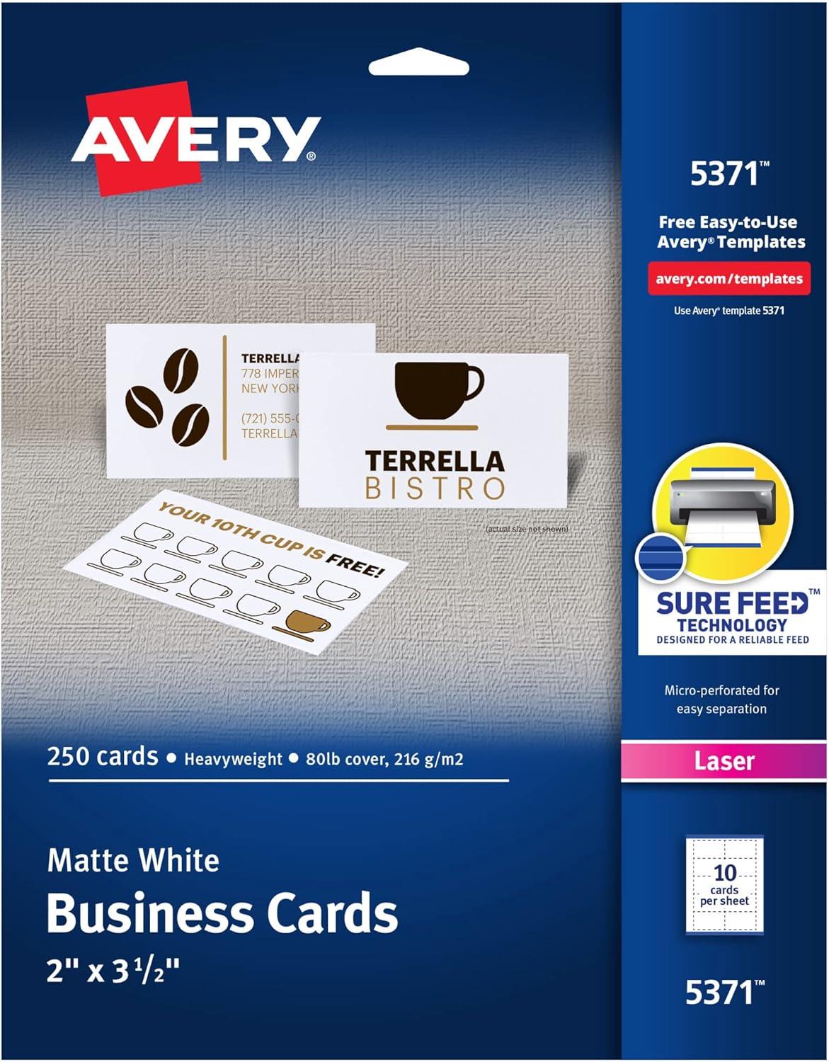 Best Business Cards – Avery Printable Cards with Sure Feed Technology Review