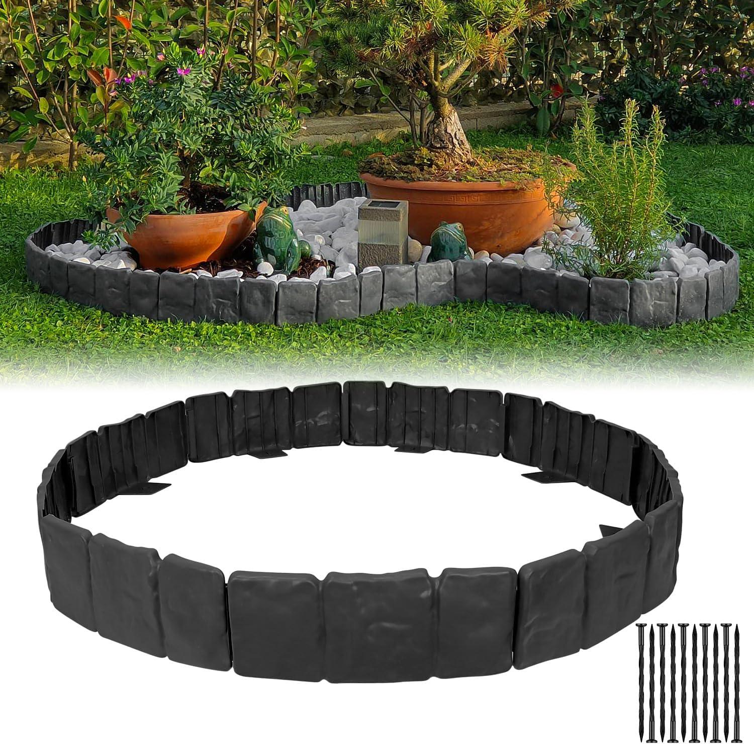 Best Garden Edging – NO DIG Black Stone Effect Lawn Edging Review