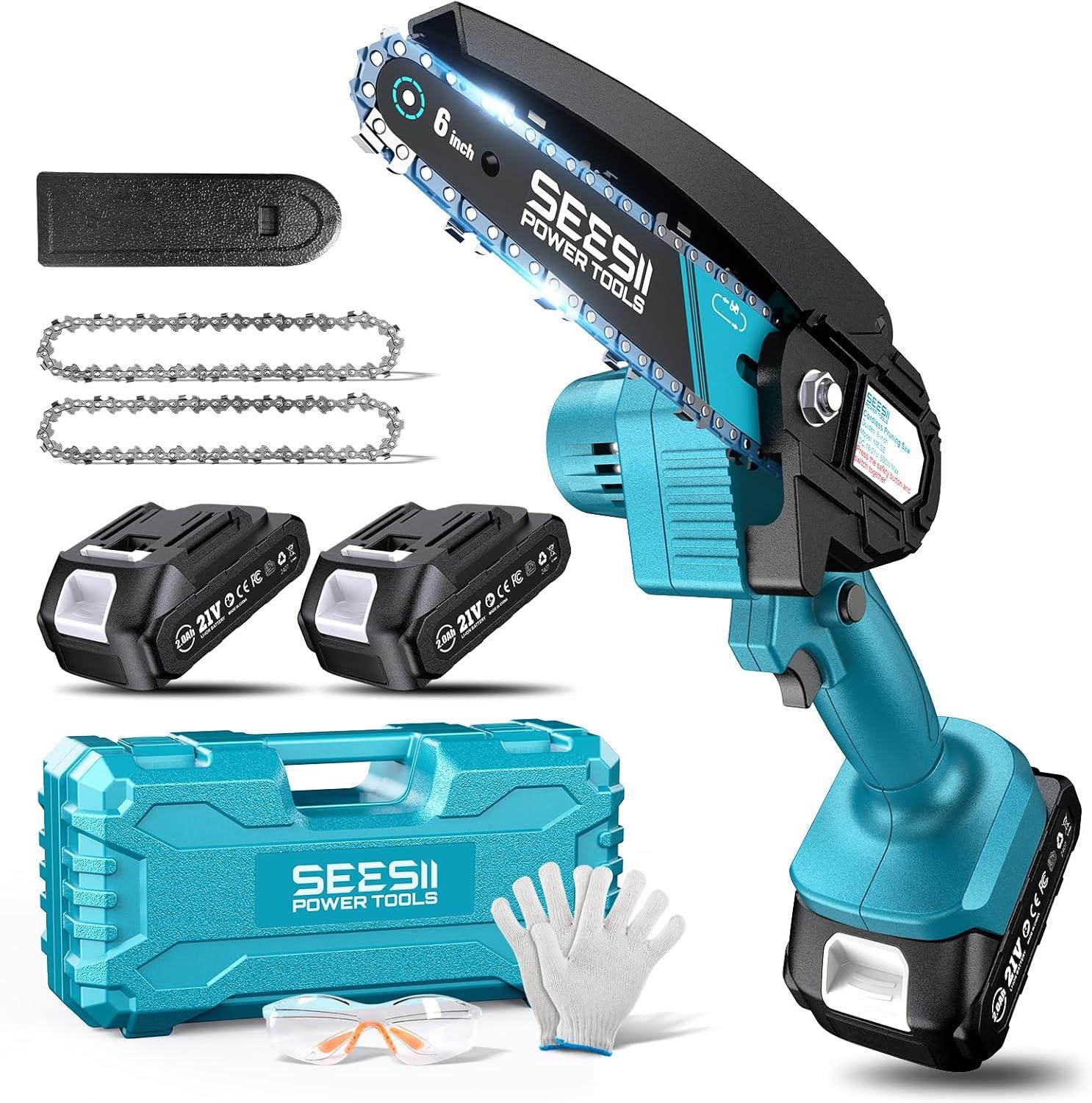 Best Mini Chainsaw – Seesii Mini Chainsaw, 6-inch Cordless Review