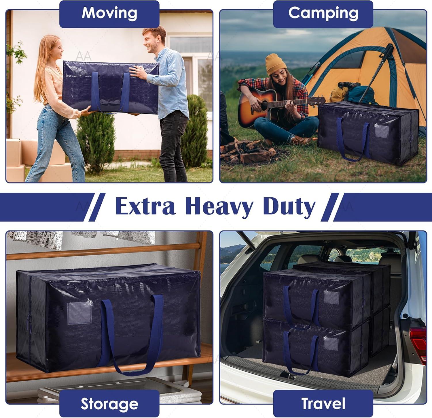 Best Moving Bags – 6 Pack Extra Large Heavy Duty Storage Bins Review