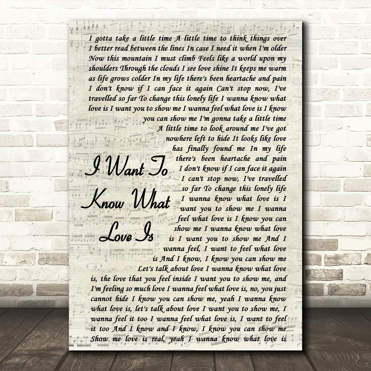 Best Wall Art – I Want to Know What Love is Vintage Script Print Review