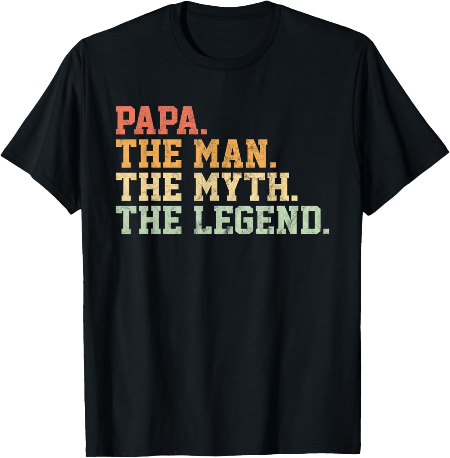 Best Novelty T-Shirt – Papa Man Myth Legend Shirt for Men Review
