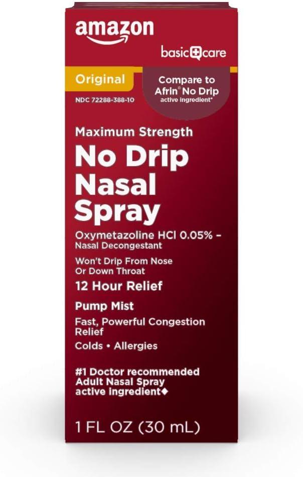 Best Nasal Spray – Amazon Basic Care No Drip 12 Hour Decongestant Review