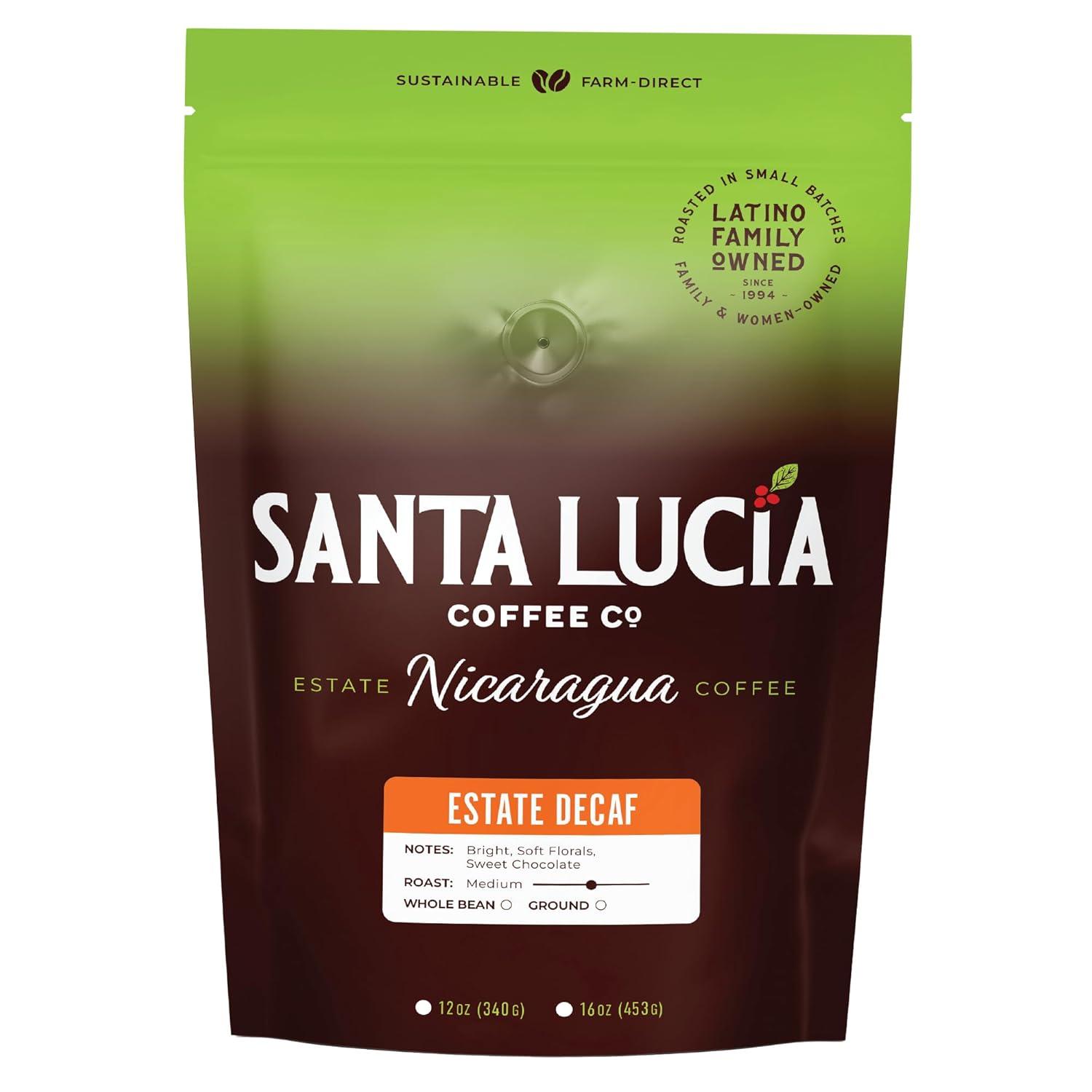 Best Decaf Coffee – Santa Lucia Coffee – Nicaraguan Estate Decaf Roast Review