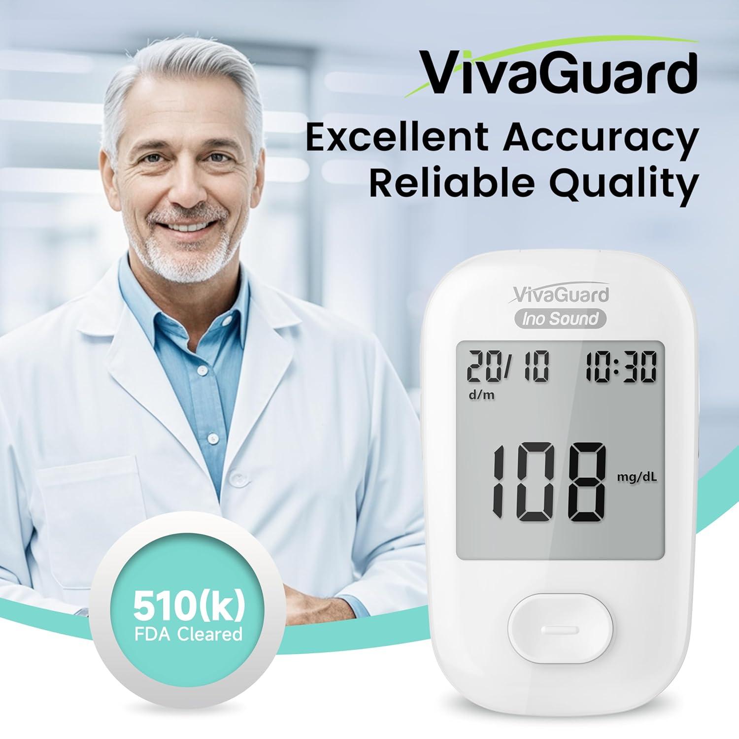 Best Blood Glucose Monitor – VivaGuard Talking Glucose Testing Kit Review